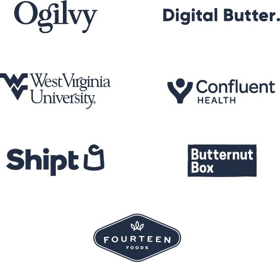 West Virginia University, Central Michigan University, Confluent Health, Shipt, Butternut Box, Fourteen Foods